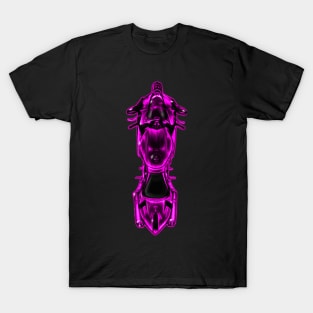 Pink Glow Lady Rider Motorcycle T-Shirt